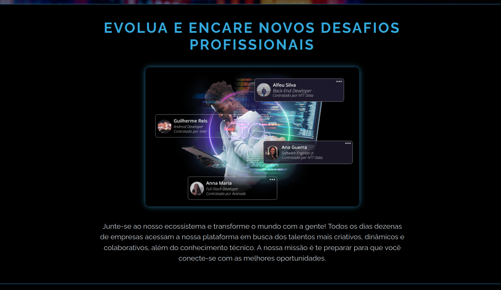 Capture d'écran de la landing page CSS